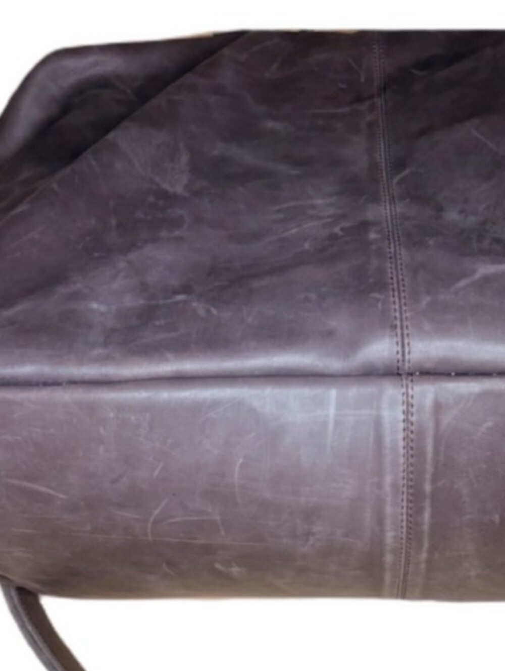 Able Brown Leather Logo Patch Tote - Picture 7 of 16